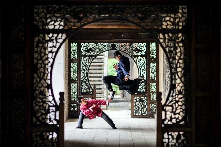 Sportovní fotografie - Souboj mistrů Kung Fu